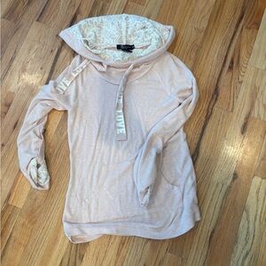 Women's Pink Lace Hoodie